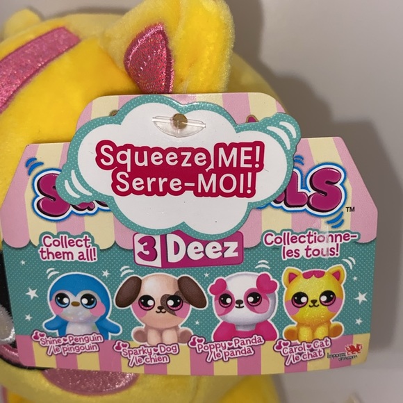 Squeezamals Carol Cat Yellow Squishy Plush Stuffed Animal Toy 6.5” - Picture 2 of 15